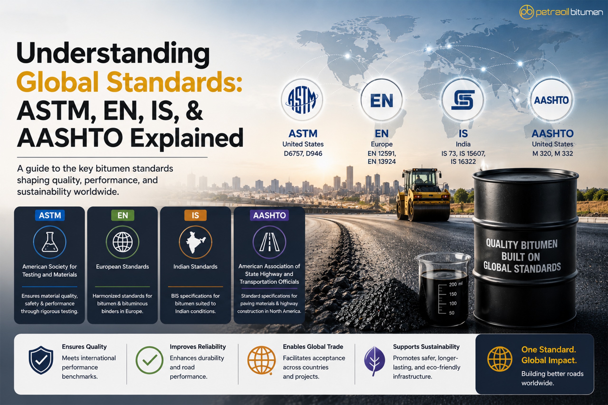 Understanding Global Standards: ASTM, EN, IS, & AASHTO Explained