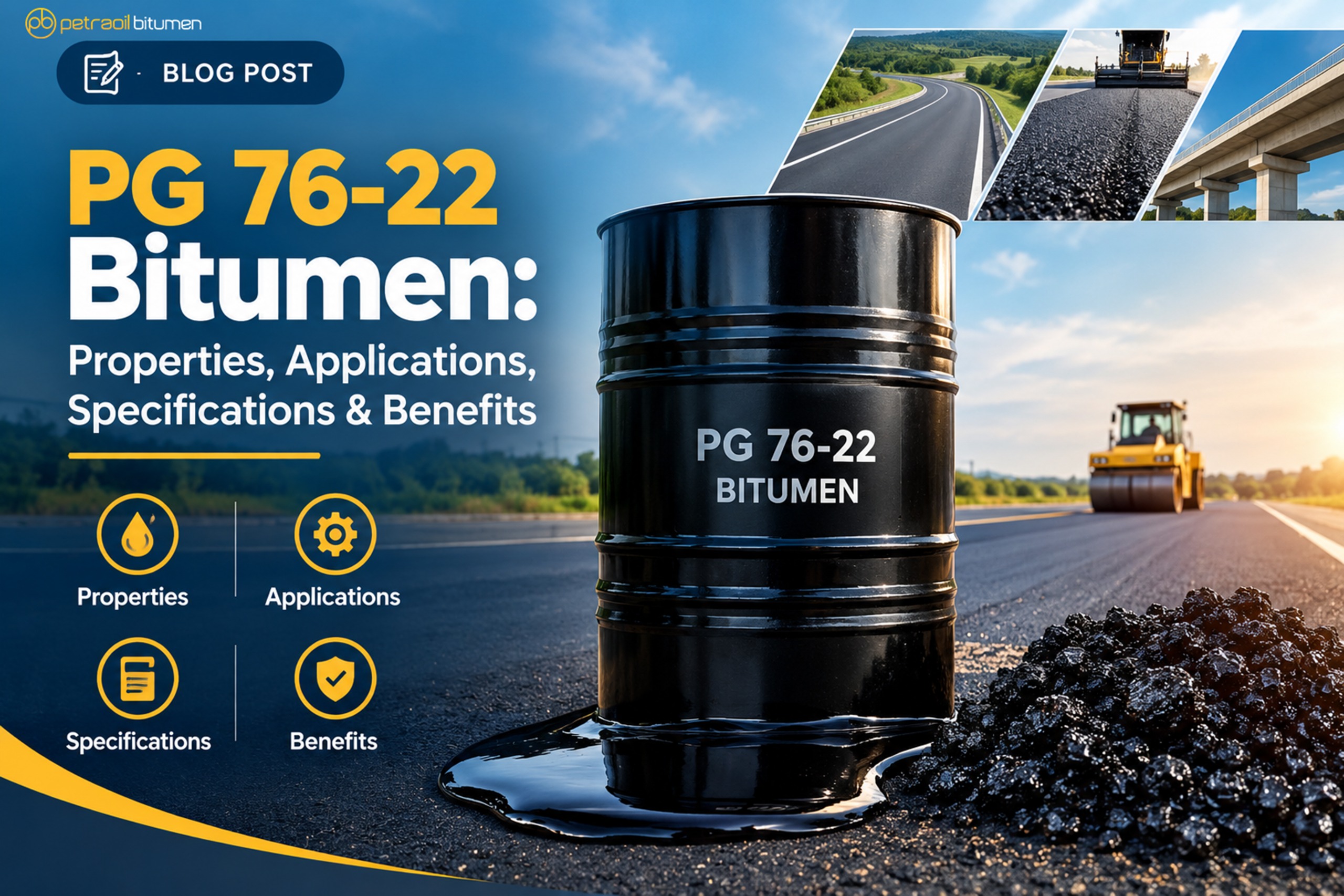 PG 76-22 Bitumen: Properties, Applications, Specifications & Benefits
