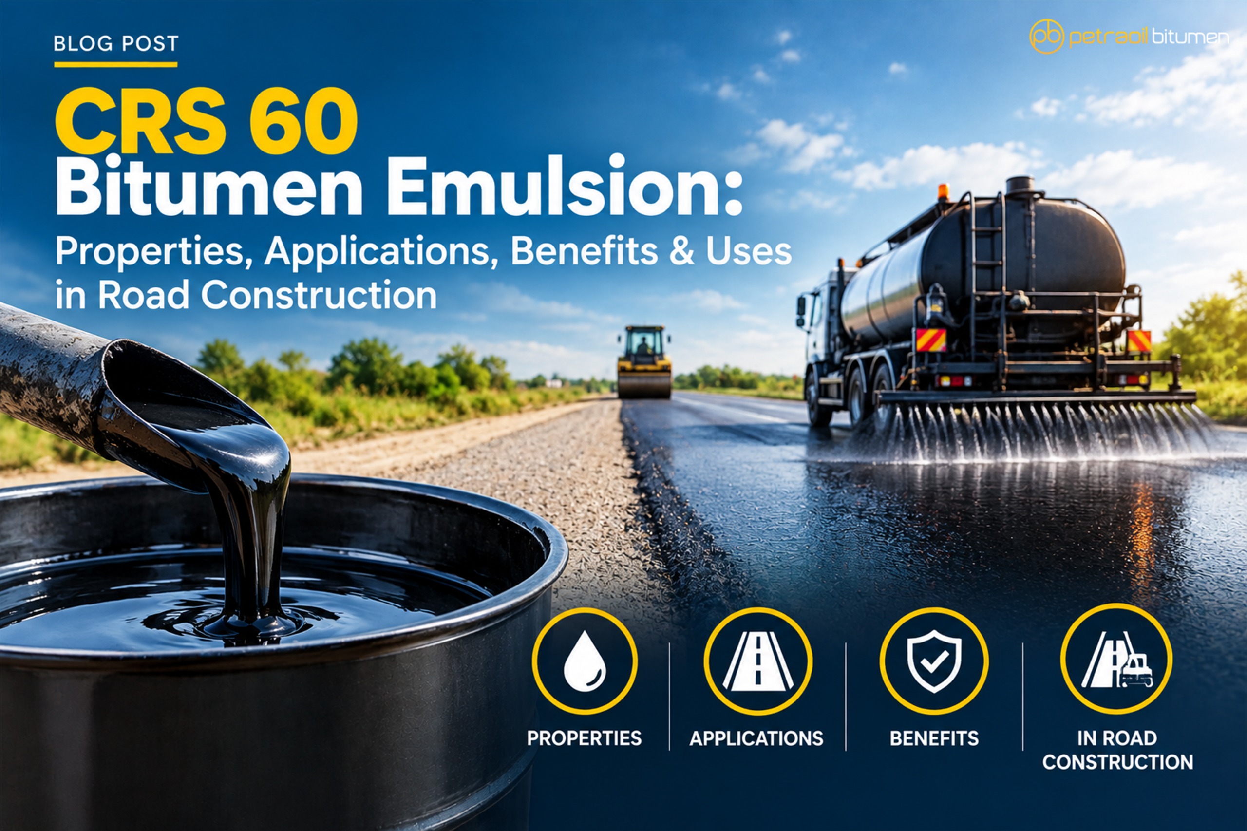 CRS 60 Bitumen Emulsion: Properties, Applications, Benefits & Uses in Road Construction